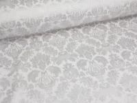 Ткань скатертная сатин-жаккард с тефлоновой пропиткой Севилия Светло-серый