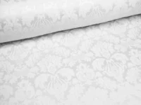 Ткань скатертная сатин-жаккард с тефлоновой пропиткой Севилия Белый