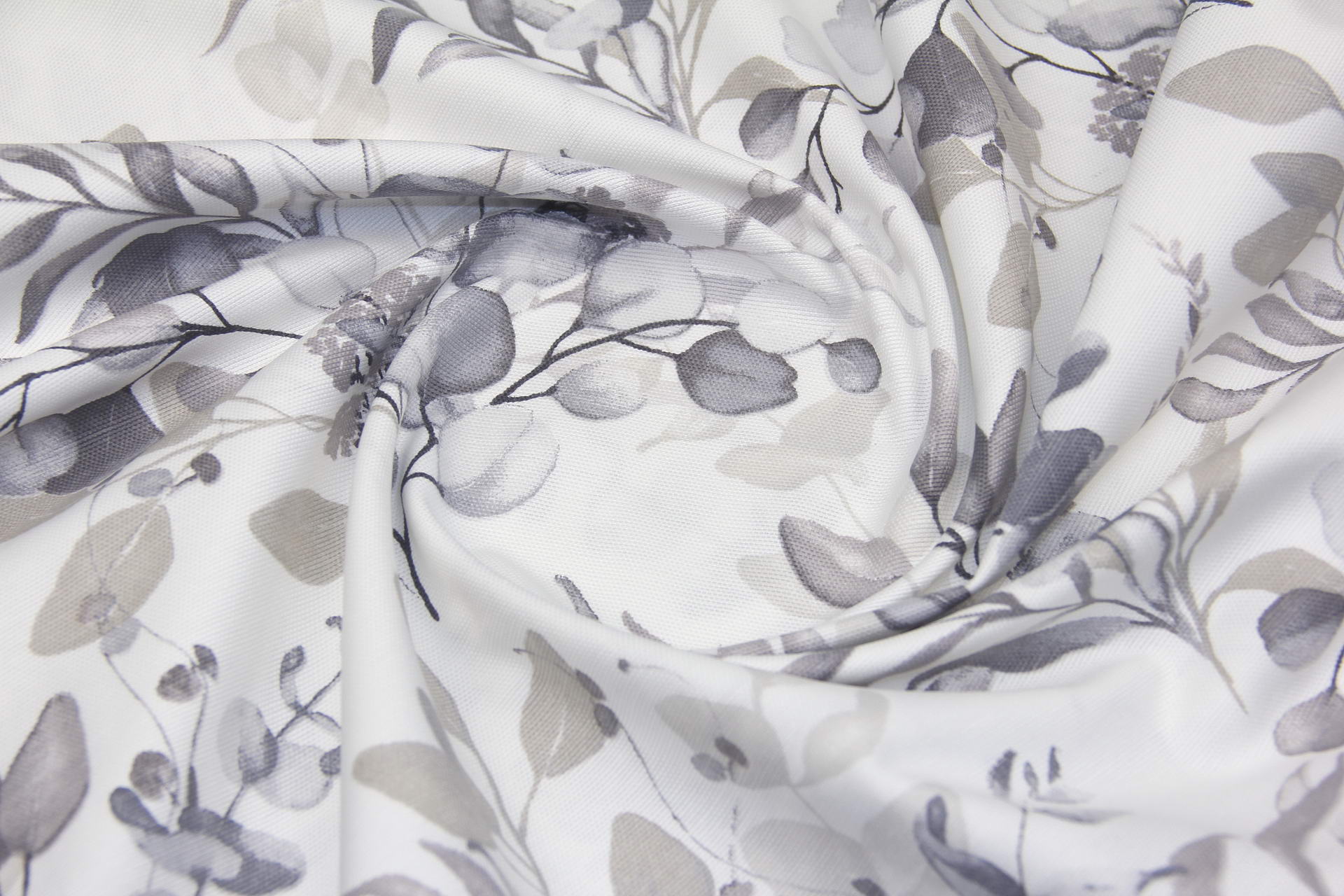 Ткань скатертная с тефлоновой пропиткой Эвкалипт Серый