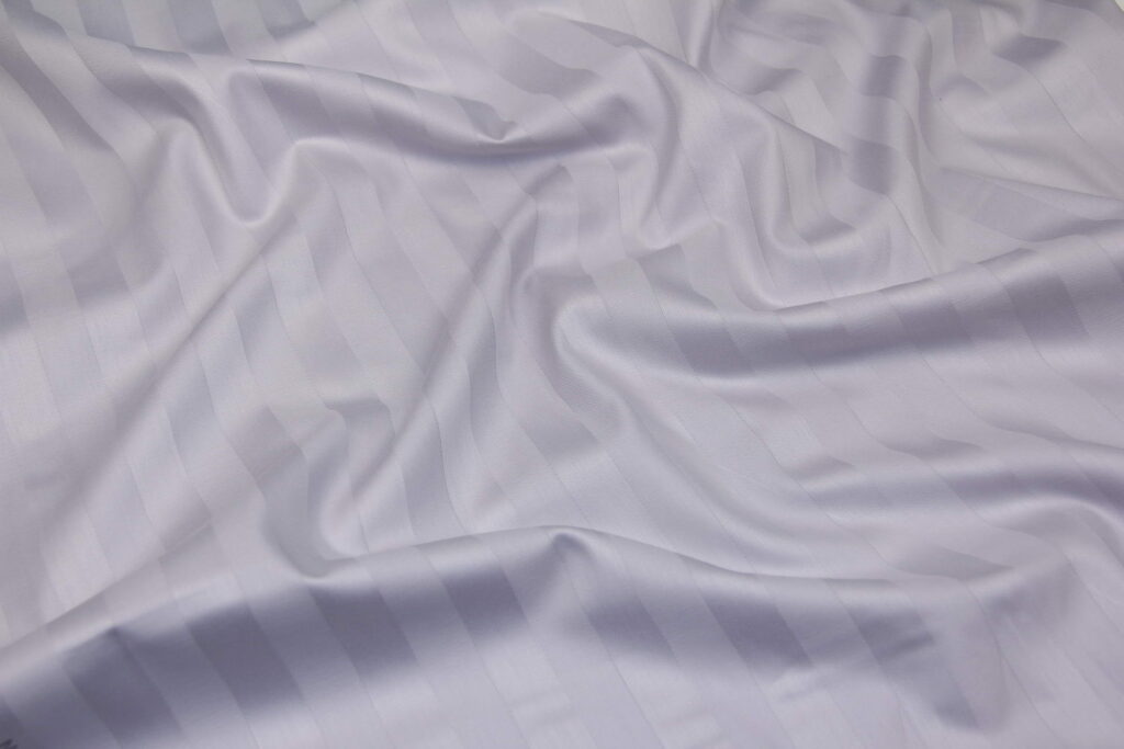 Ткань Страйп-сатин SSN9/2 Светло-серый полоска 2 см, Турция, ширина 240см, плотность 130 г/м2