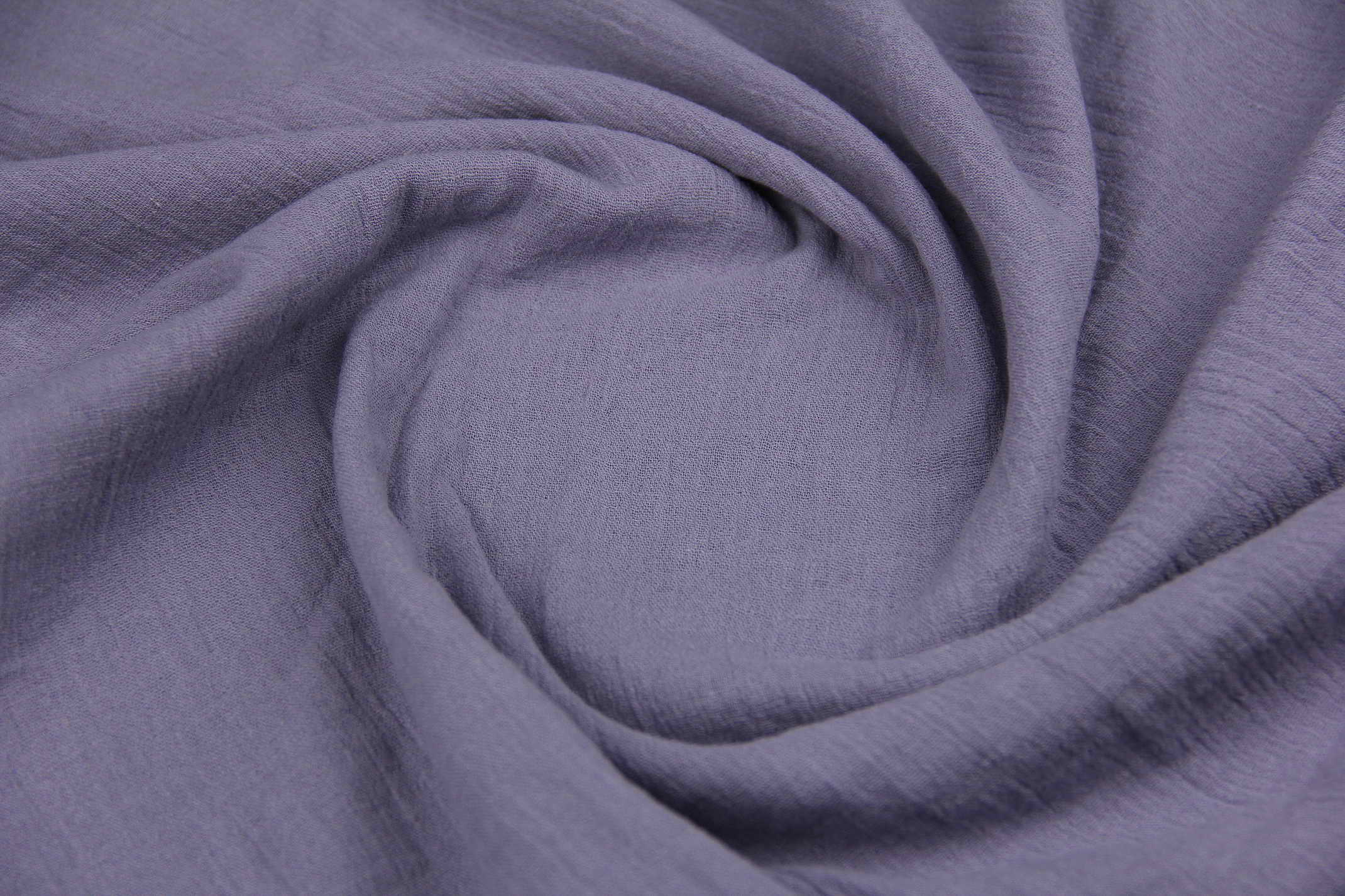 Ткань Муслин жатый двухслойный Серо-синий, Турция, плотность 160 г/м2