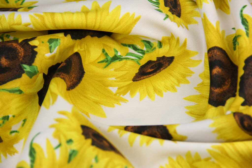 Ткань скатертная с тефлоновой пропиткой Подсолнух Желтый