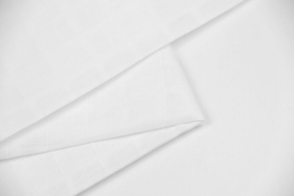 Ткань Муслин клеточка Белый, Турция, плотность 120 г/м2, ширина 160 см