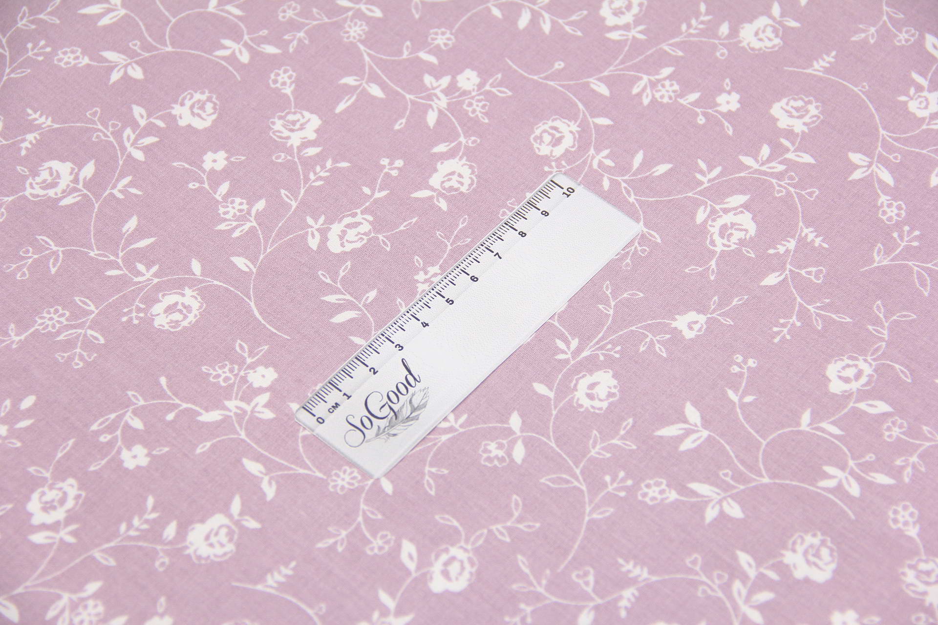 Ткань Ранфорс Мелкие цветочки Сиреневый, Турция, ширина 240 см, плотность 135 г/м2