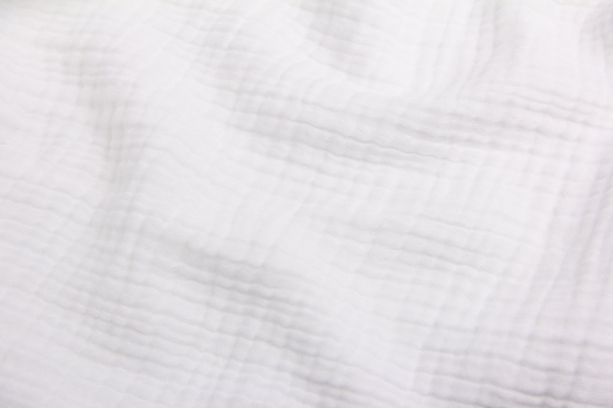 Ткань Муслин жатый четырехслойный Белый, Турция, плотность 220 г/м2, ширина 240 см