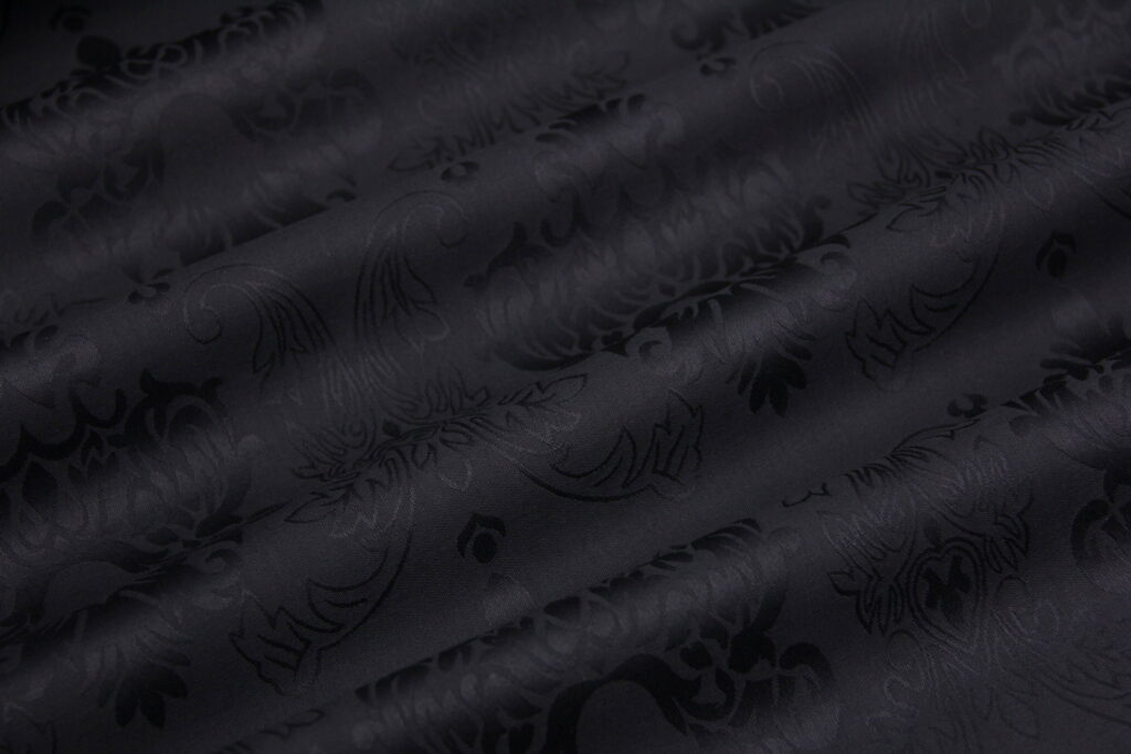 Тканина Сатин жаккард Флоренція Чорний, Туреччина, ширина 240 см, густина 130 г/м2