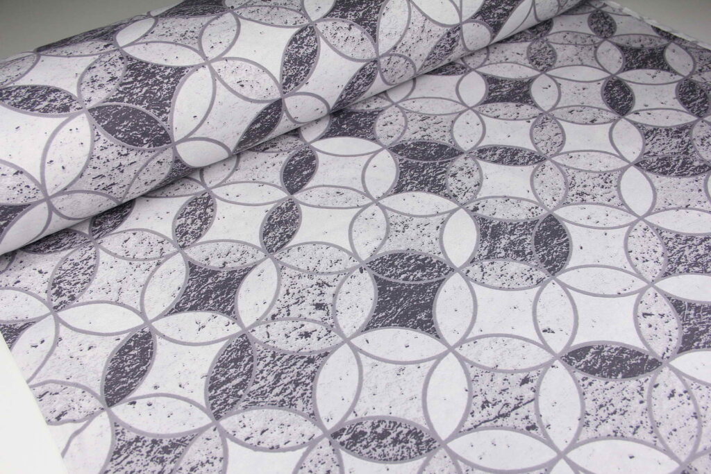 Ткань скатертная с тефлоновой пропиткой Узор мрамор Серый