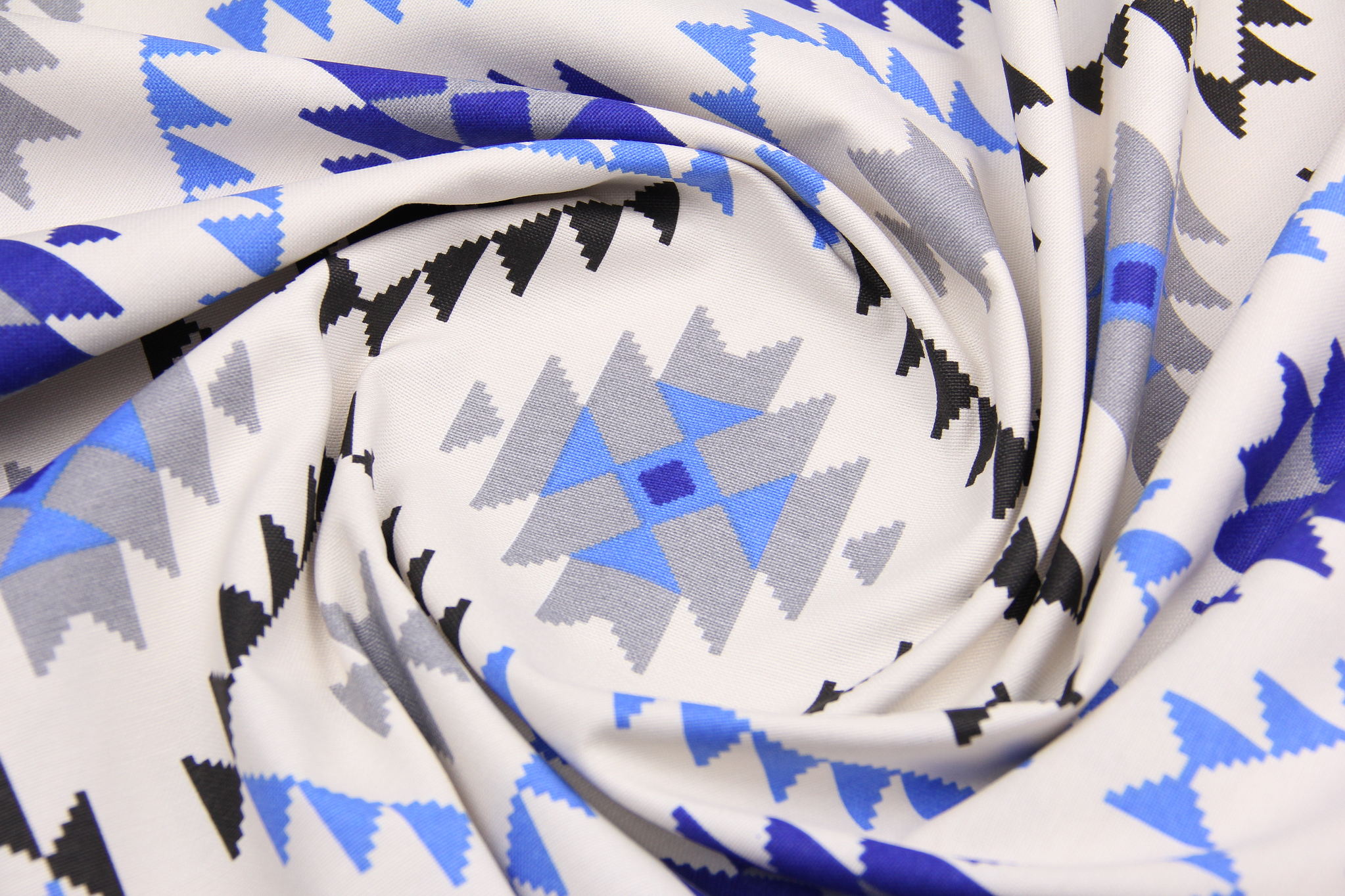 Ткань скатертная с тефлоновой пропиткой Геометрия Синий