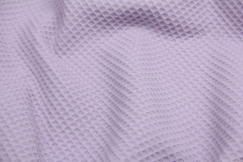 Ткань Вафельное полотно Сиреневый, Турция, ширина 235 см, плотность 217 г/м2