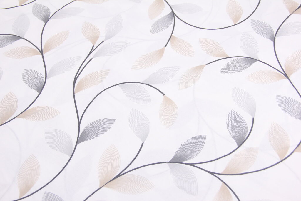 Ткань Ранфорс Лоза Бежевый и серый, Турция, ширина 240 см, плотность 135 г/м2