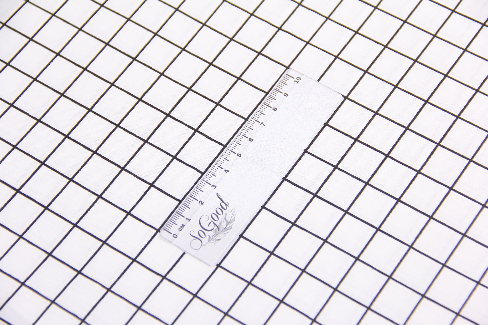 Ткань Ранфорс Клеточка 1,5х1,5 Белый и черный, Турция, ширина 240 см, 100% хлопок