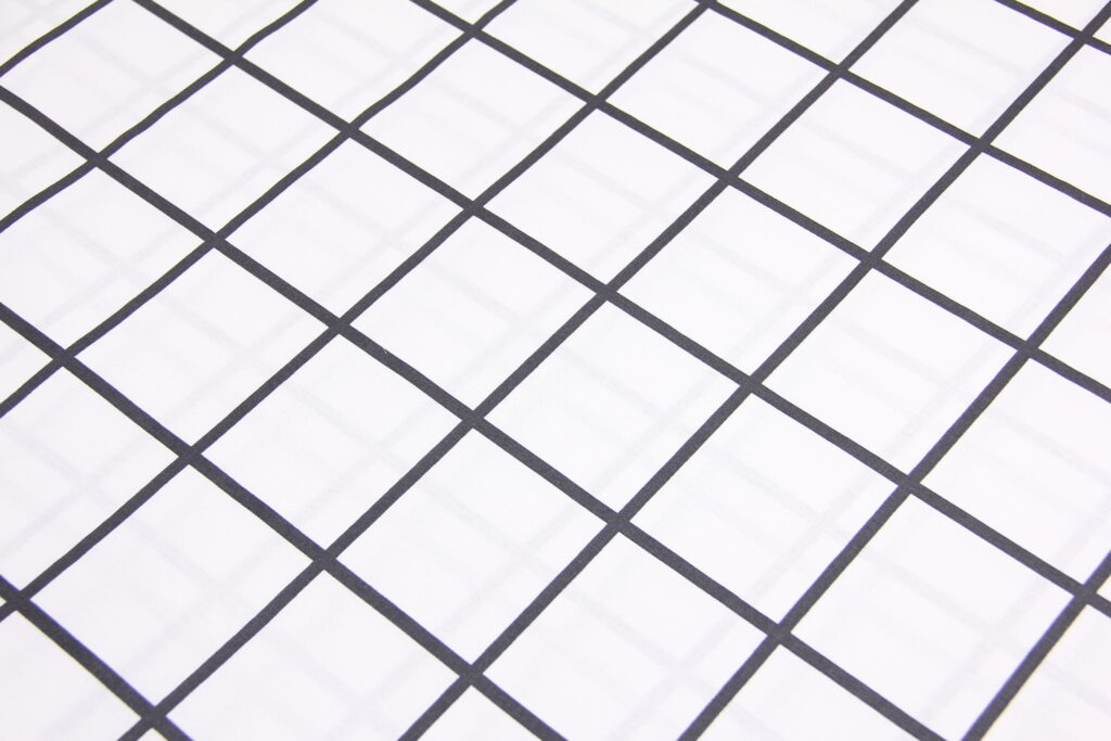 Ткань Ранфорс Клетка 6х6 Белый и антрацит, Турция, ширина 240 см, 100% хлопок