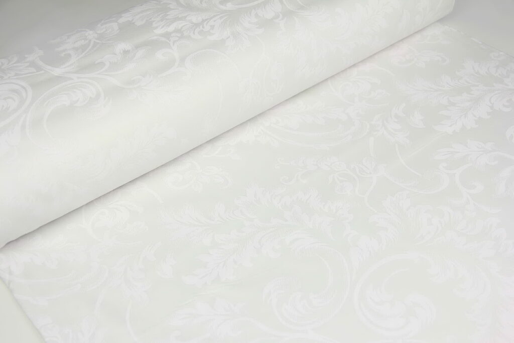 Ткань Ранфорс Вензеля Белые на белом, Турция, ширина 240 см, плотность 135 г/м2