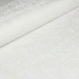 Ткань Ранфорс Вензеля Белые на белом, Турция, ширина 240 см, плотность 135 г/м2