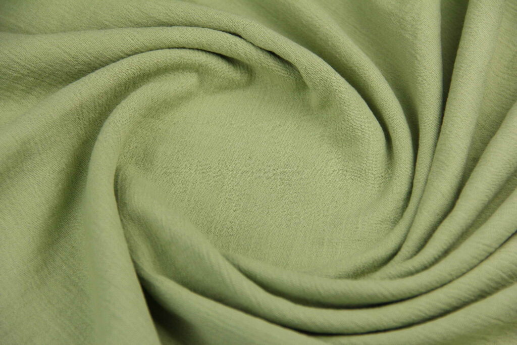 Ткань Муслин жатый двухслойный Оливковый, Турция, плотность 160 г/м2