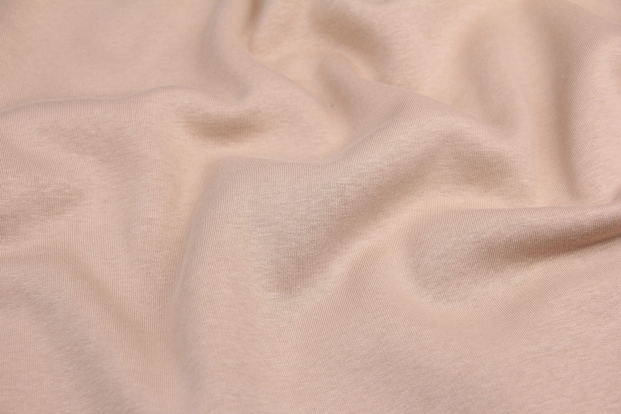 Ткань Футер трехнитка с начесом пенье Капучино, Турция, ширина 185 см, плотность 300 г/м2