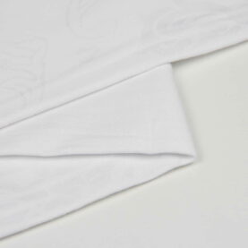 Ткань Сатин жаккард Флоренция Белый, Турция, ширина 240см, плотность 130 г/м2