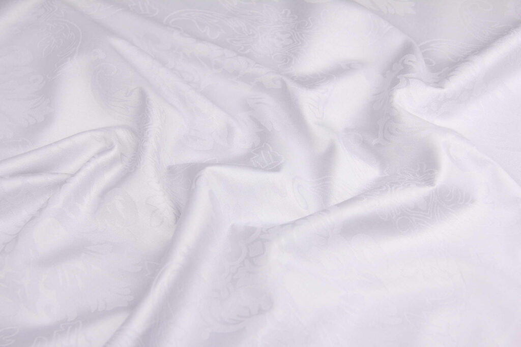 Ткань Сатин жаккард Флоренция Светло-серый, Турция, ширина 240см, плотность 130 г/м2