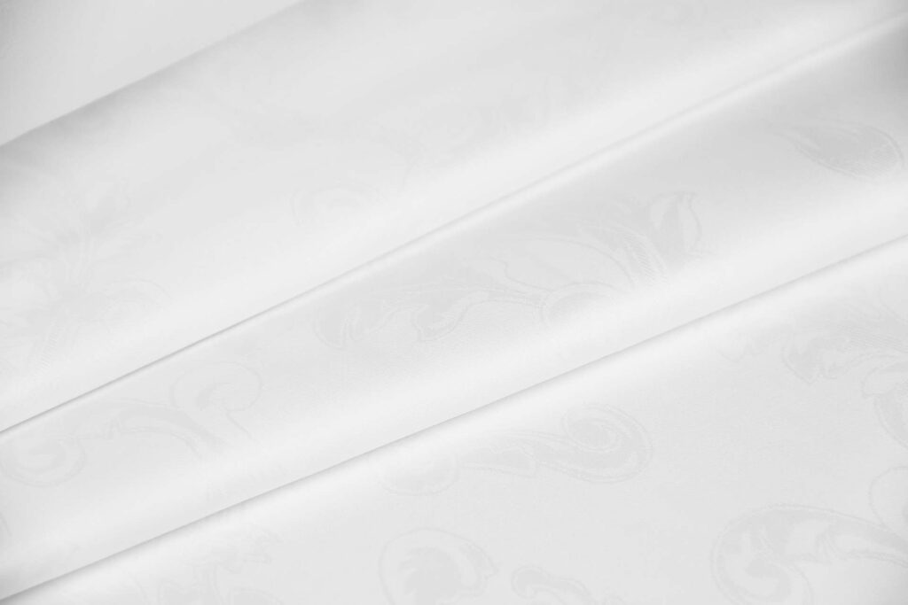 Ткань Сатин жаккард Рим Белый теплый, Турция, ширина 240см, плотность 130 г/м4