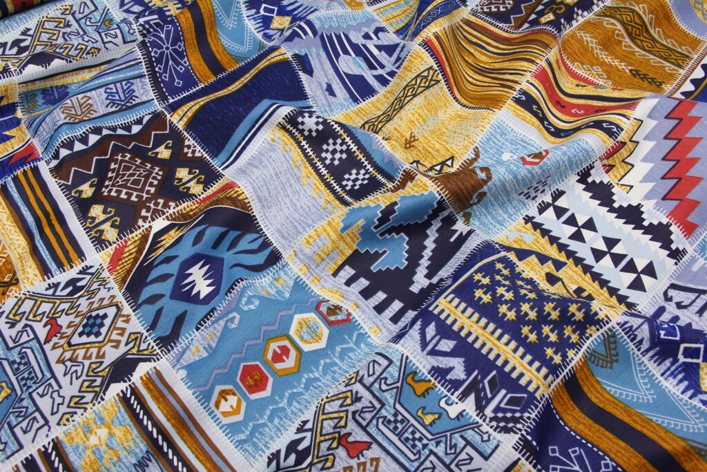 Ткань скатертная с тефлоновой пропиткой Карпаты Синий