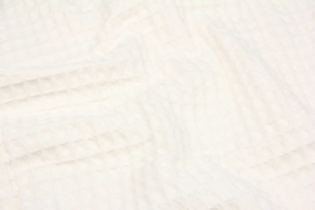 Ткань Греческая вафелька N Белый теплый, Турция, ширина 235 см, плотность 240 г/м2
