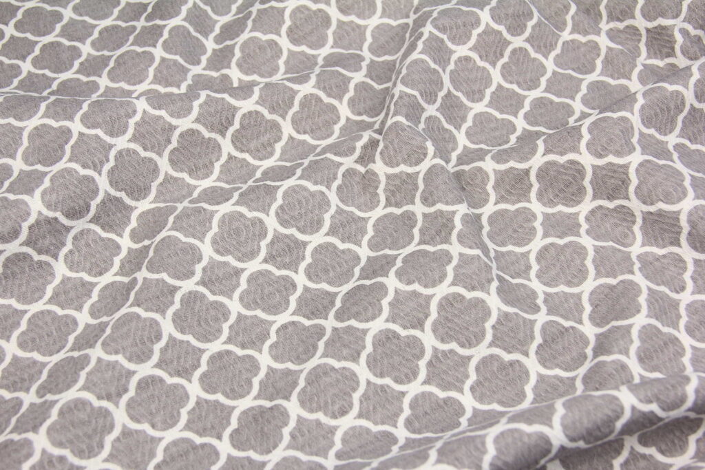 Ткань Пике Марокко серый и белый, Турция, ширина 235 см, плотность 240 г/м2