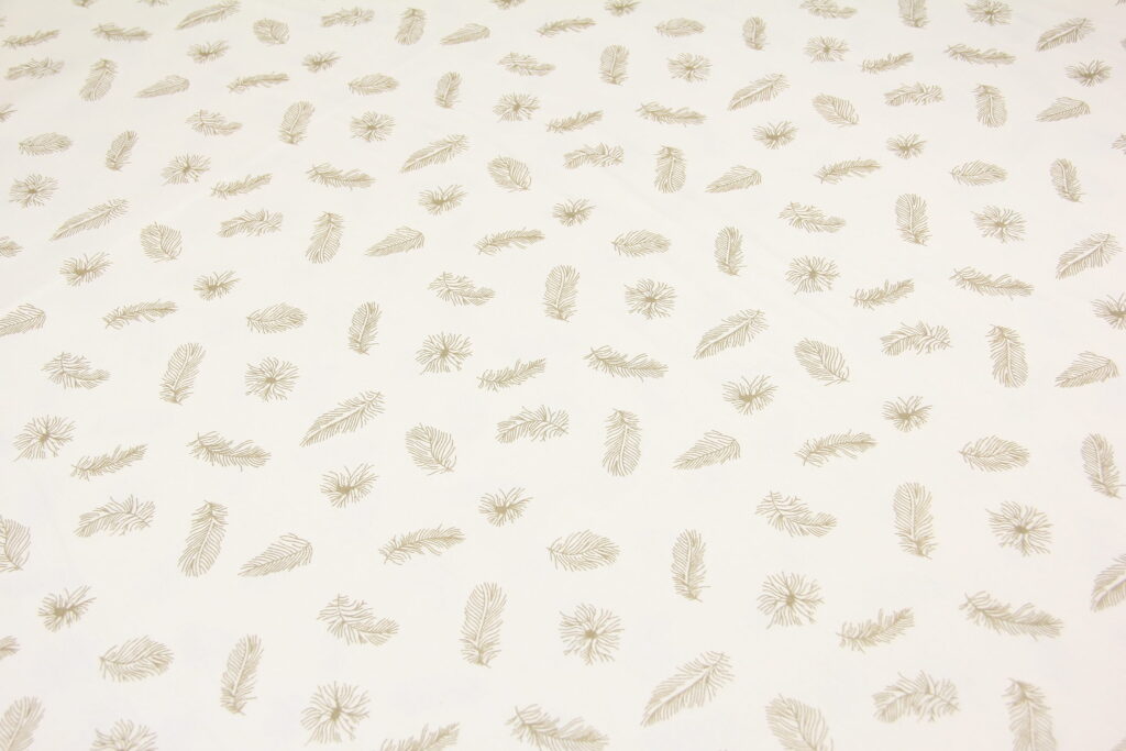 Ткань Тик наперниковый Перо Крем, Турция, ширина 160 см, 100% хлопок