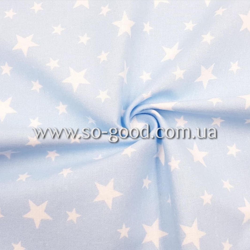 Ткань Фланель Звездопад на голубом 240 см. пог. м.