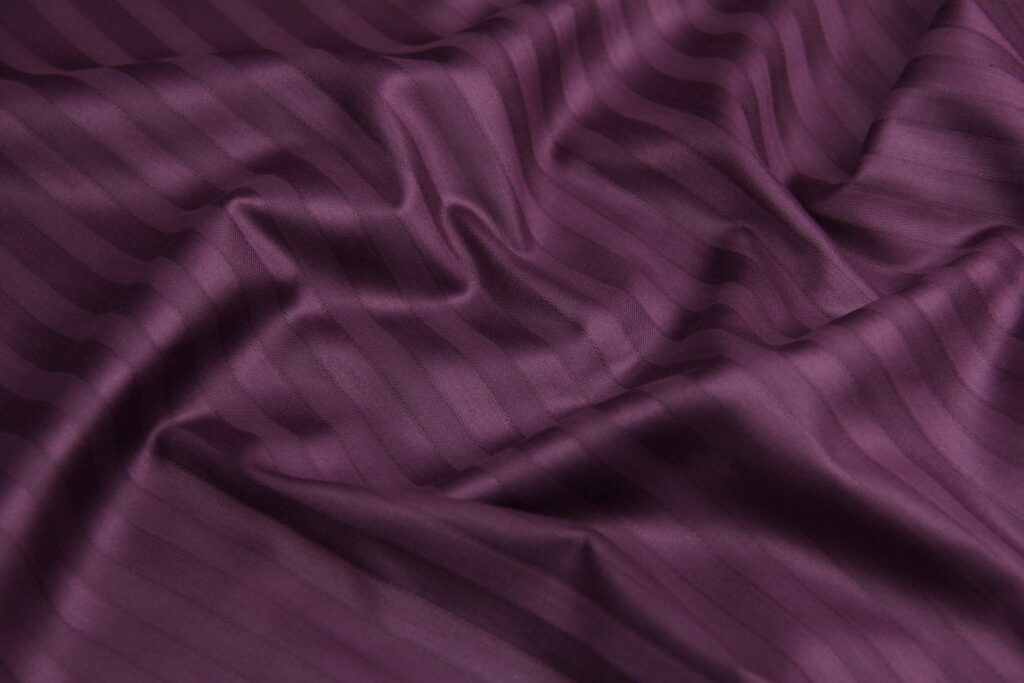 Ткань Страйп-сатин SSN29 Темно-фиолетовый, Турция, ширина 240см, плотность 130 г/м2