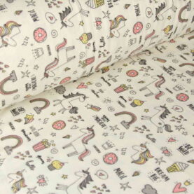 Фланель постельная Единорог и радуга, Турция, ширина 240 см, плотность 160 г/м2
