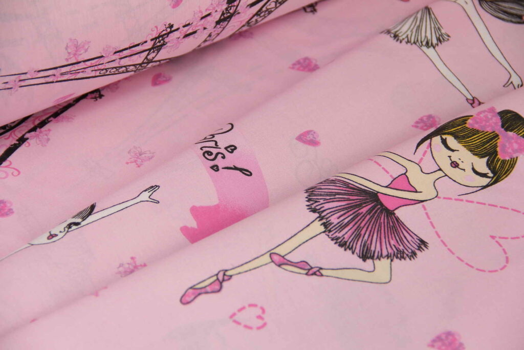 Ткань Бязь Балерина Розовый, Турция, ширина 220 см, плотность 120 г/м2