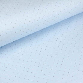 Ткань Ранфорс Точки Голубой, Турция, ширина 240 см, плотность 135 г/м2