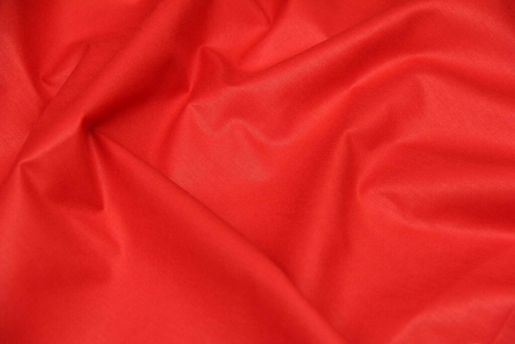 Ткань Поплин PN80 Красный, Турция, ширина 240 см, плотность 135 г/м2