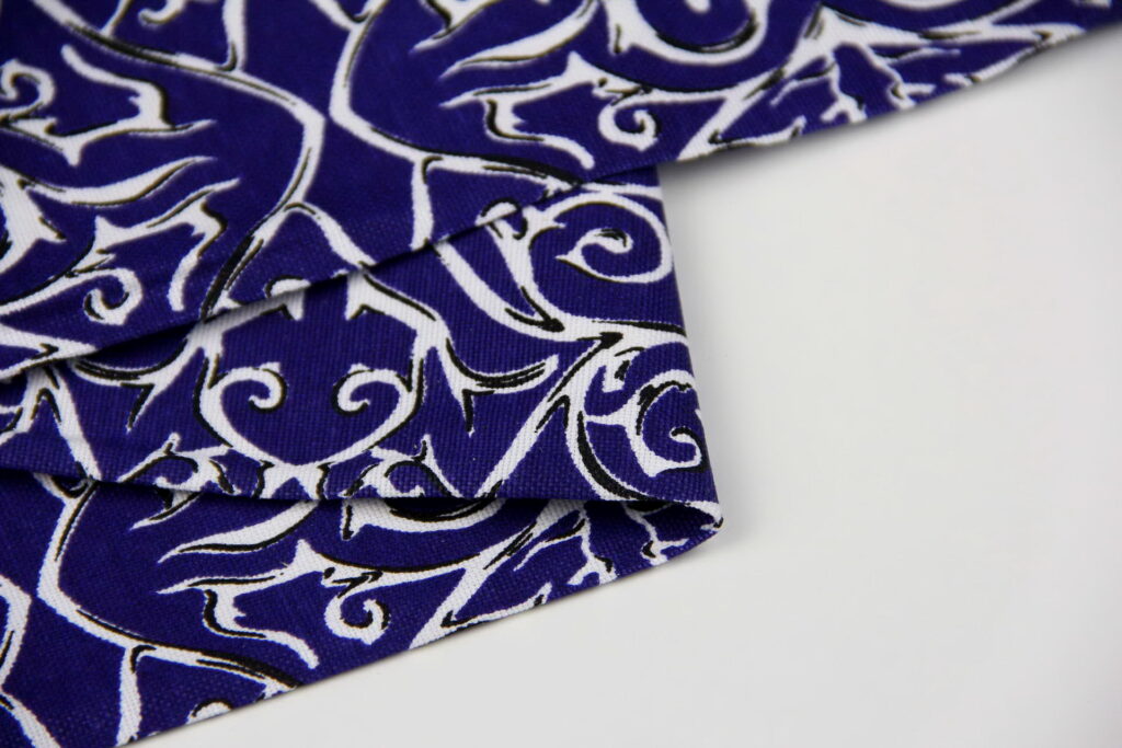 Ткань скатертная с тефлоновой пропиткой Венецианские вензеля Синий