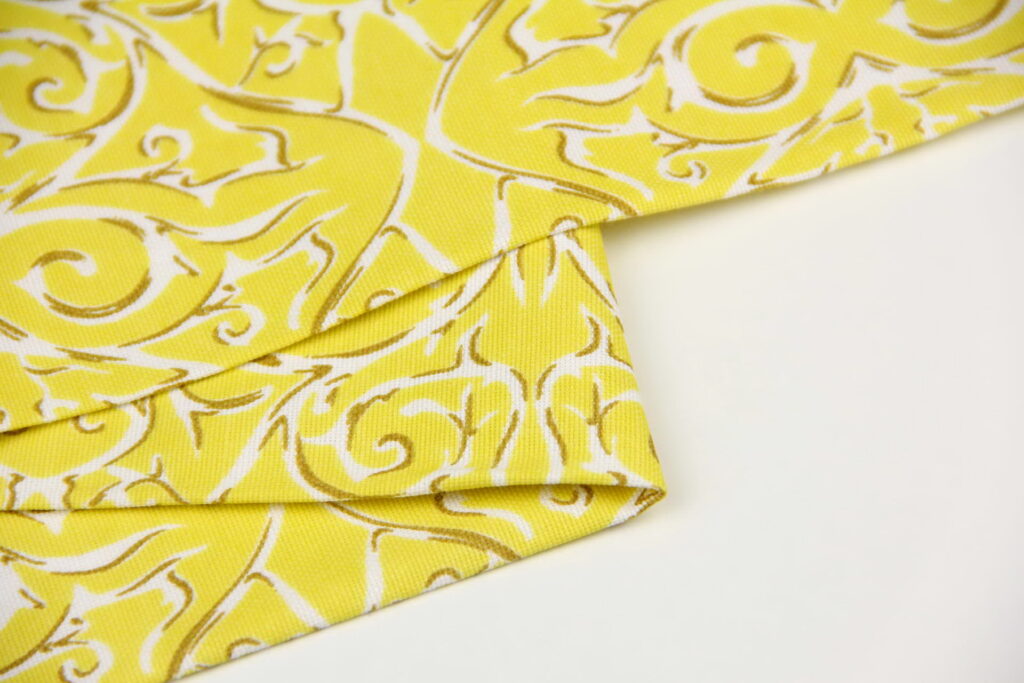 Ткань скатертная с тефлоновой пропиткой Венецианские вензеля Желтый