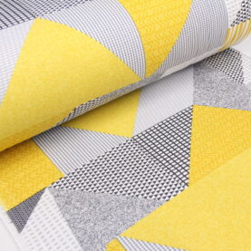 Ткань Фланель Мозаика Серый и желтый, Турция, ширина 240 см, плотность 160 г/м2