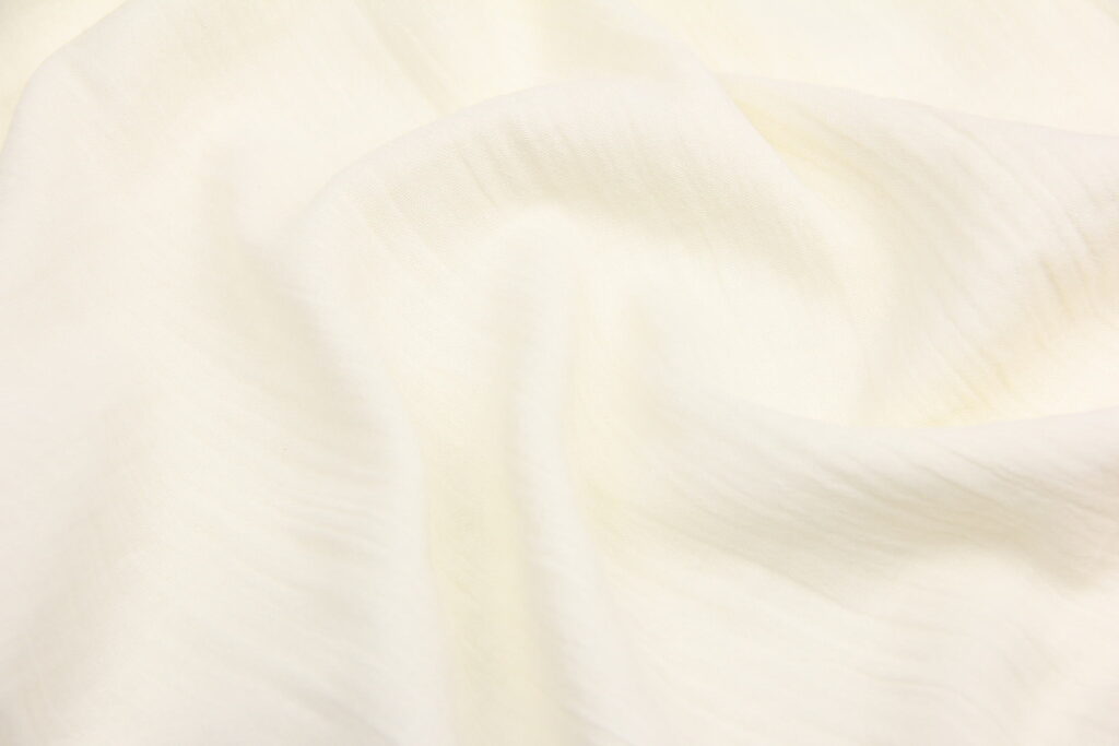 Ткань Муслин жатый двухслойный Крем, Турция, плотность 120 г/м2, ширина 160 см