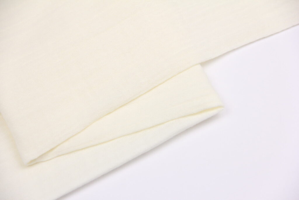 Ткань Муслин жатый двухслойный Крем, Турция, плотность 120 г/м2, ширина 160 см