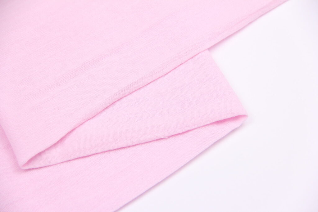 Ткань Муслин жатый двухслойный Розовый, Турция, плотность 120 г/м2, ширина 160 см
