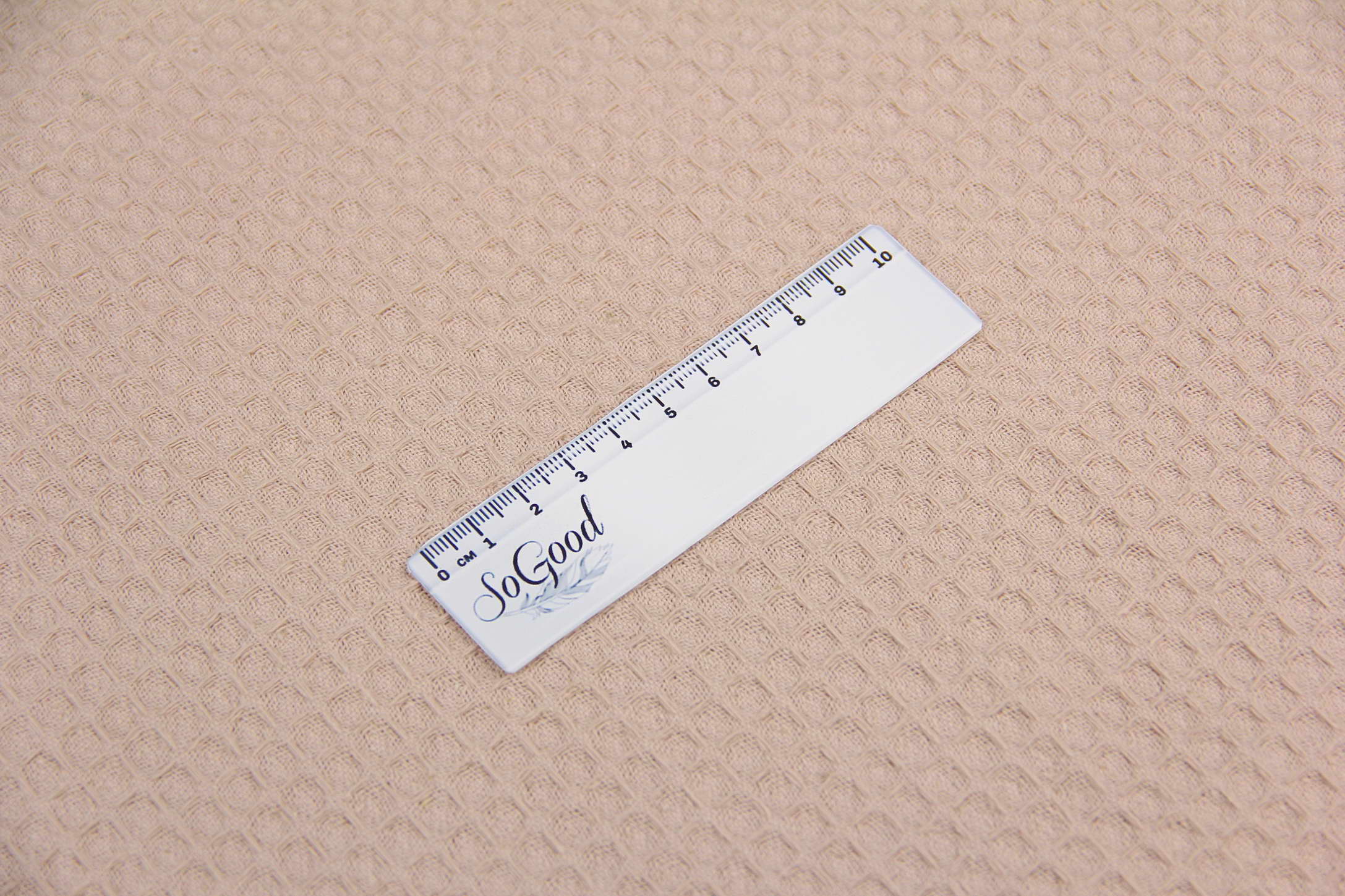 Ткань Вафельное полотно Капучино, Турция, ширина 235 см, плотность 217 г/м2