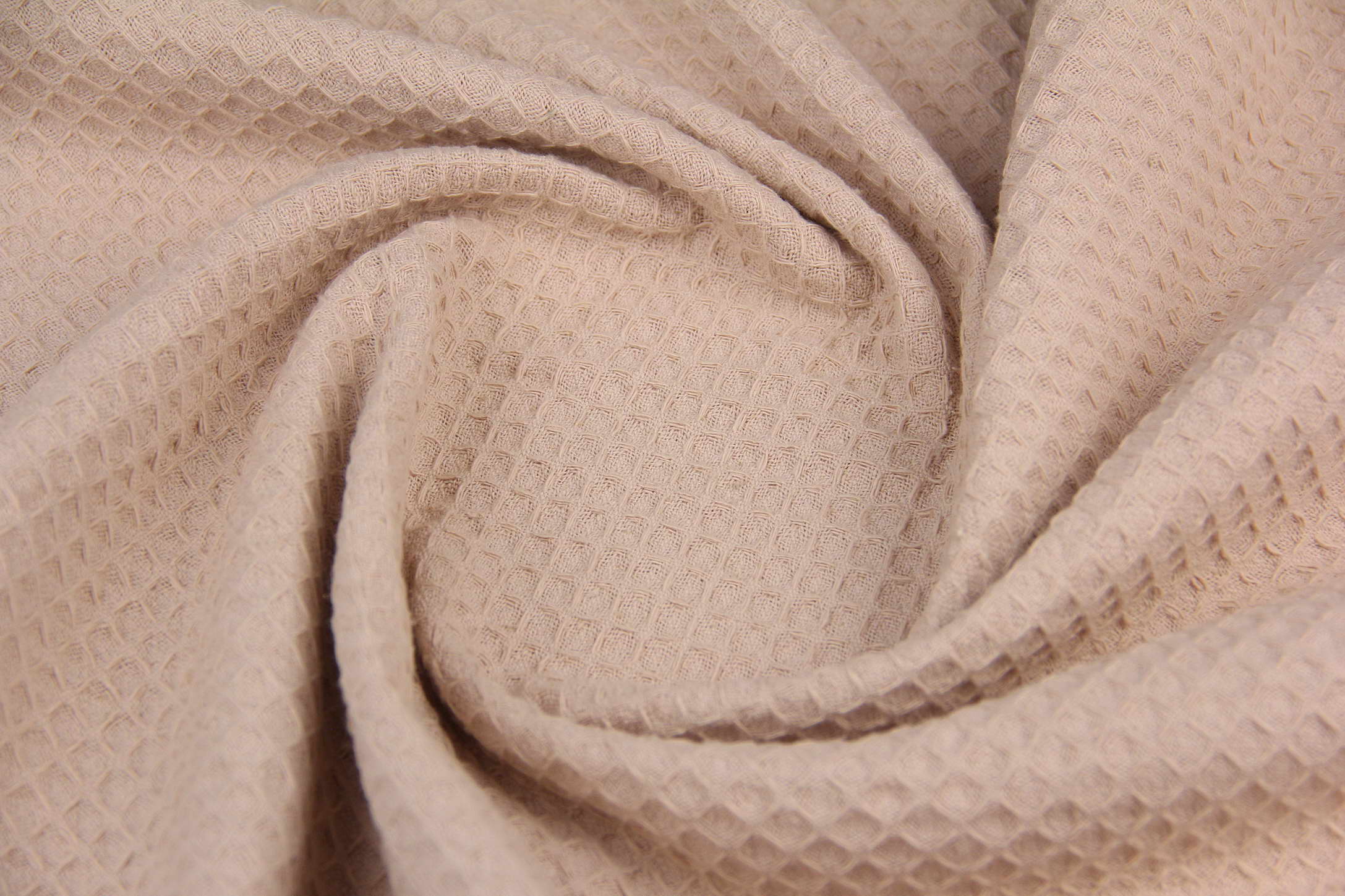 Ткань Вафельное полотно Капучино, Турция, ширина 235 см, плотность 217 г/м2
