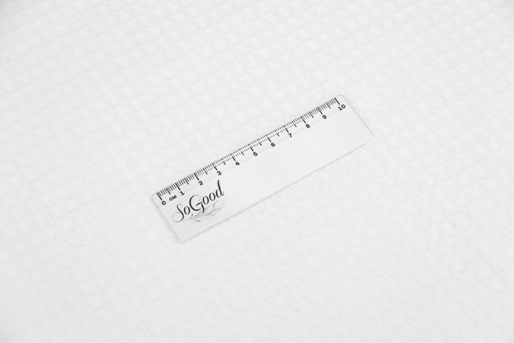 Ткань Вафельное полотно Белый, Турция, ширина 235 см, плотность 217 г/м2