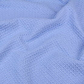 Ткань Вафельное полотно Голубой, Турция, ширина 235 см, плотность 217 г/м3