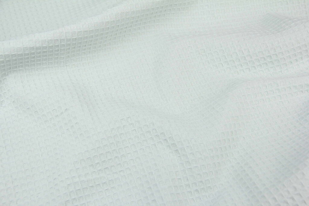 Ткань Вафельное полотно Нежная мята, Турция, ширина 235 см, плотность 217 г/м2