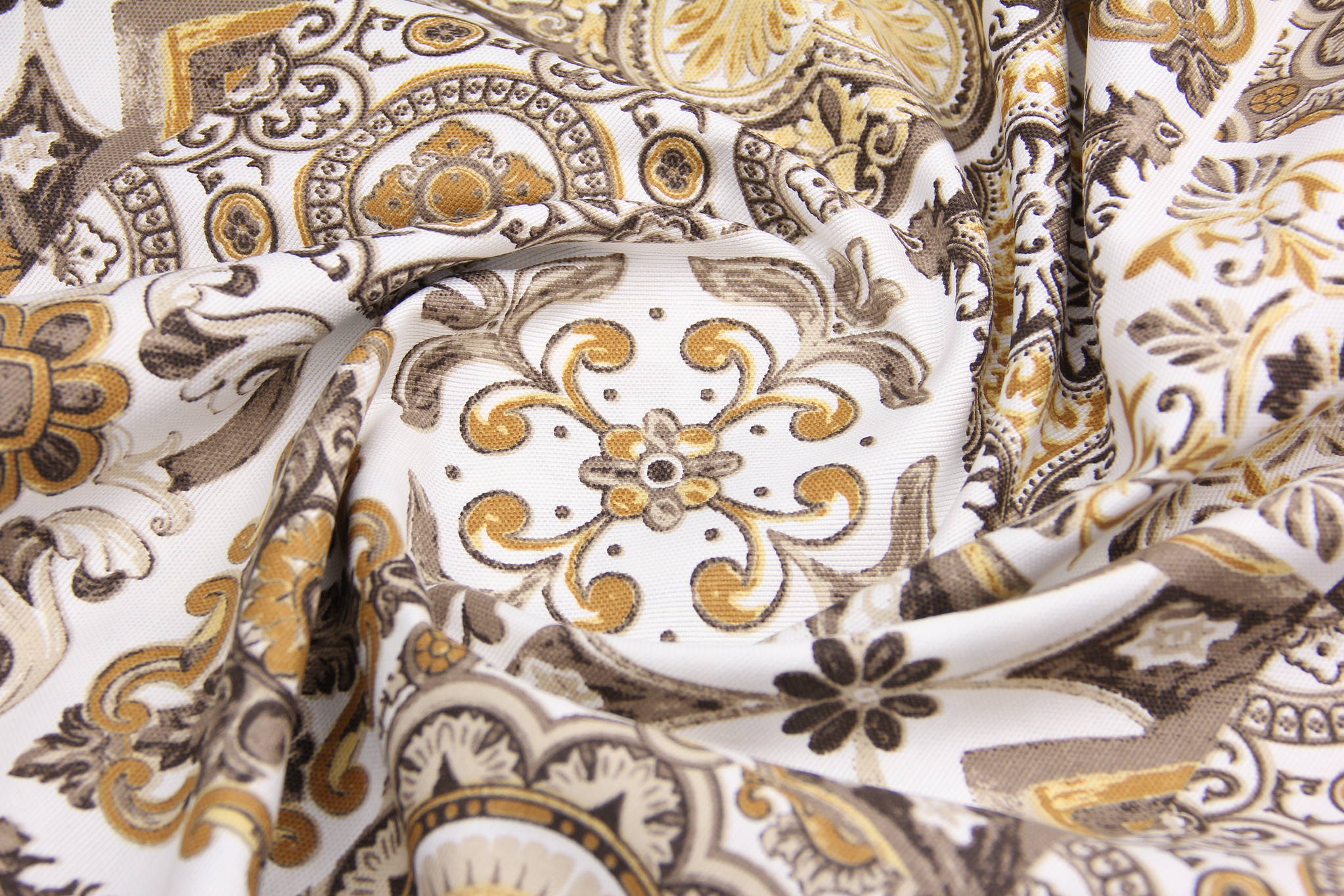 Ткань скатертная с тефлоновой пропиткой Плитка Золотой