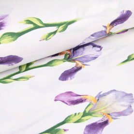 Ткань Ранфорс Ирис большой Фиолетовый, Турция, ширина 240 см, 100% хлопок