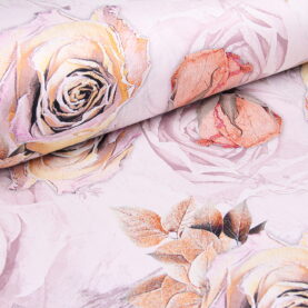 Ткань Сатин набивной Розы 3D, Турция, ширина 240 см