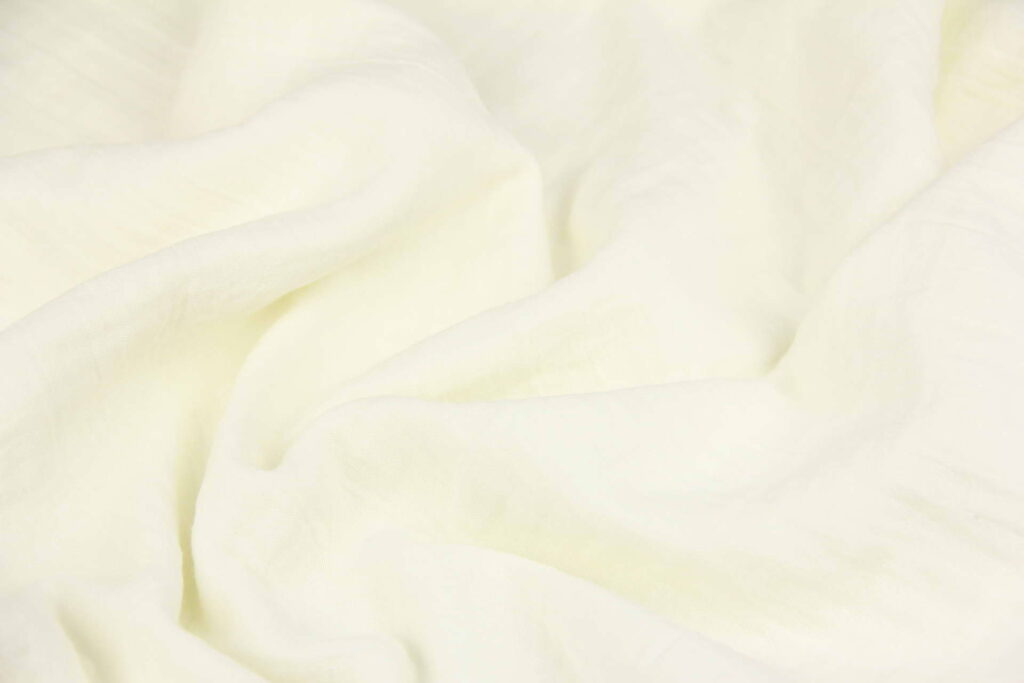 Ткань Муслин жатый двухслойный Молочный, Турция, плотность 160 г/м2