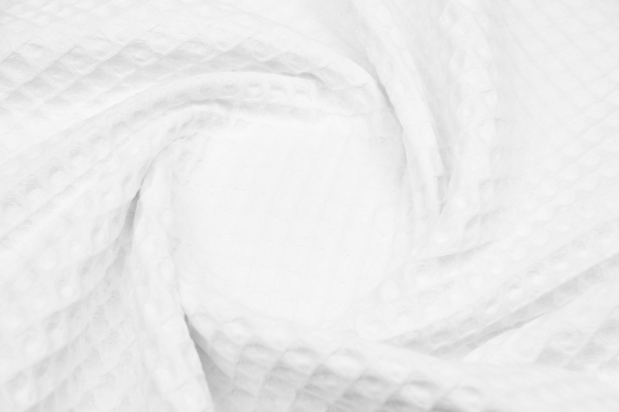 Ткань Греческая вафелька Белый G-C0-0001, Турция, ширина 235 см, плотность 280 г/м2