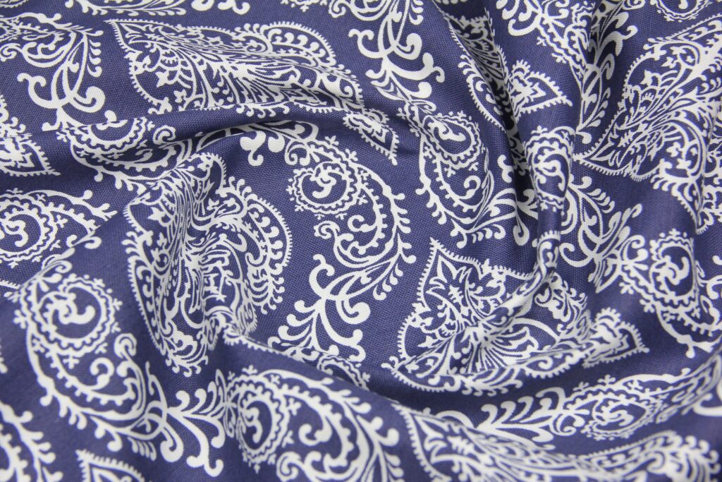 Ткань скатертная с тефлоновой пропиткой Версаль синий